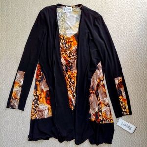 JOSEPH RIBKOFF 2-pc Tank + Cardigan Set, Sz 14